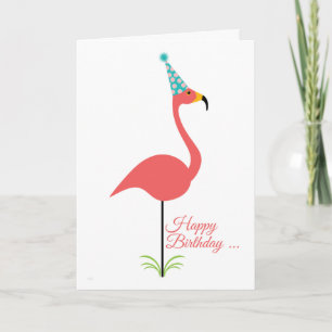 Pink Lawn Flamingo Happy Birthday to Classy Person Card