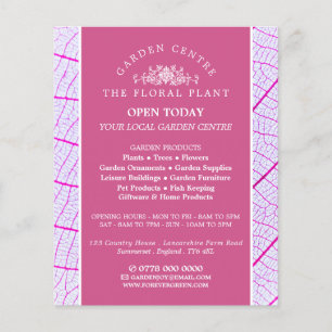 Pink Leaf, Garden Centre, Horticulturist Flyer