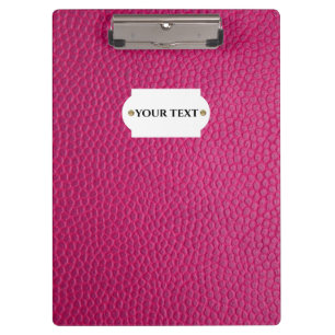 Pink leather  clipboard