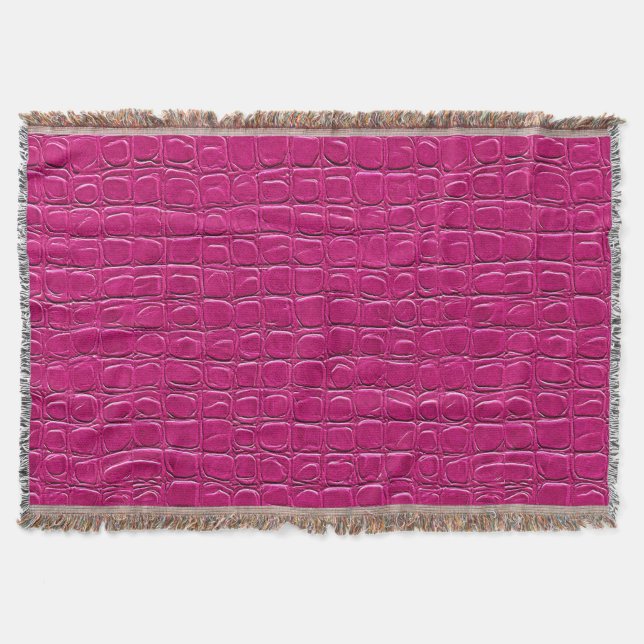 🛋️ Pink Leather Effect Cosy Gift For Home 💗 Throw Blanket (Front)