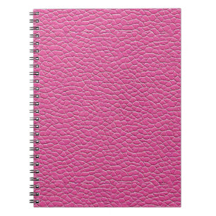 Pink leather effect pattern notebook