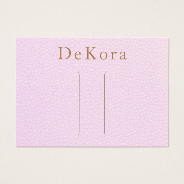 Pink Leather Hair Clip Display Holder (Front)