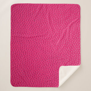 Pink leather leather texture skin sherpa blanket