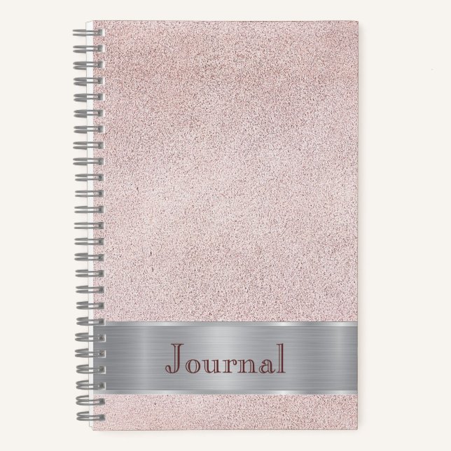 Pink leather look journal (Front)