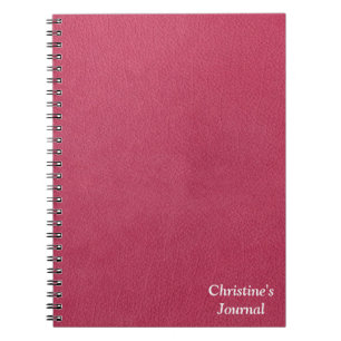 Pink Leather Look Notebook