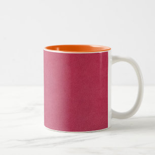 Pink Leather Look Two-Tone Coffee Mug