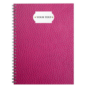 Pink leather notebook
