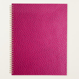 Pink leather planner