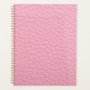 Pink leather planner