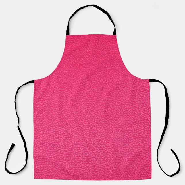 Pink leather texture apron (Front)