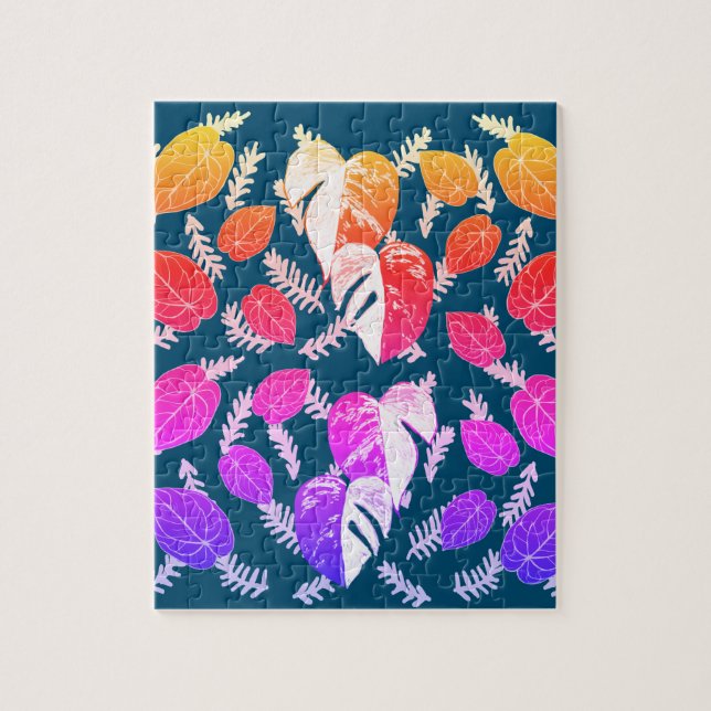 Pink Leaves  Jigsaw Puzzle (Vertical)