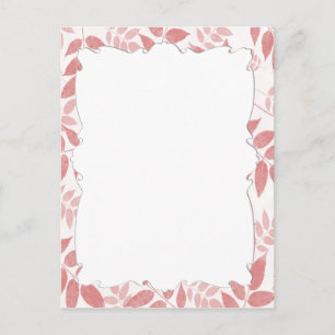 Pink Leaves Postcard