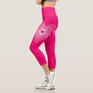 Pink Leggings with Hearts