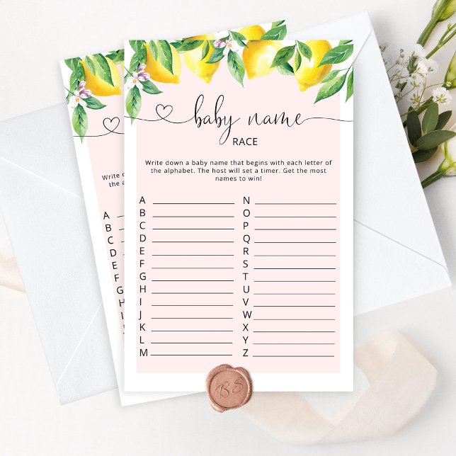 Pink lemon Baby name race game (Creator Uploaded)
