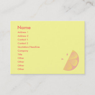 Pink Lemon Business Card