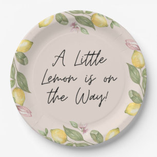 Pink Lemon Disposable Paper Plate
