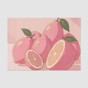 Pink Lemon Modern Feminine Citrus Tissue Paper