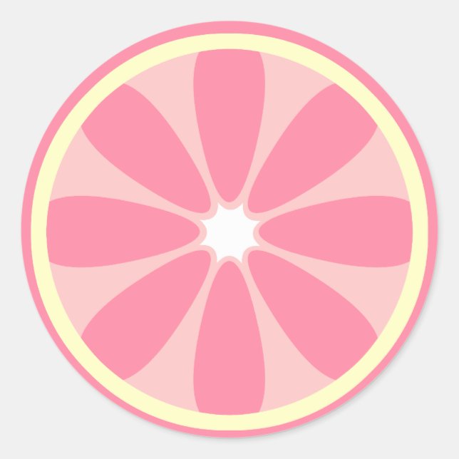 Pink Lemon Slice Sticker (Front)