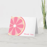 Pink Lemon Slice Thank You Card