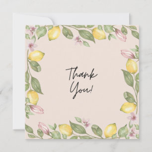 Pink Lemon Thank You Cards