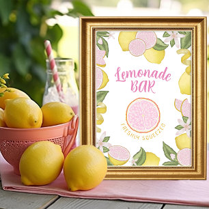 Pink Lemonade Birthday Bar Sign