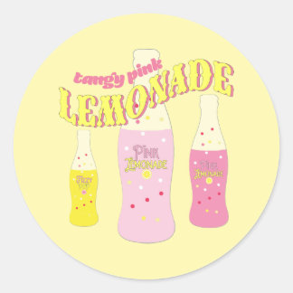 Pink Lemonade Birthday Summer Polka Dot Cute Classic Round Sticker
