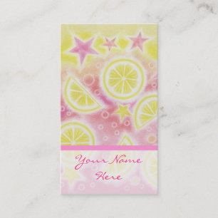 Pink Lemonade business card stripe portratt
