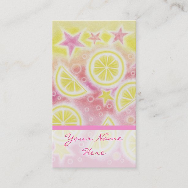 Lemon Lemonade Business Cards Zazzle UK