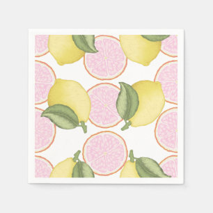Pink Lemonade Citrus Birthday Party Napkins