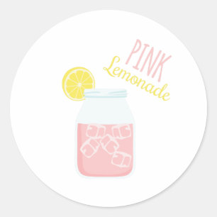 Pink Lemonade Classic Round Sticker