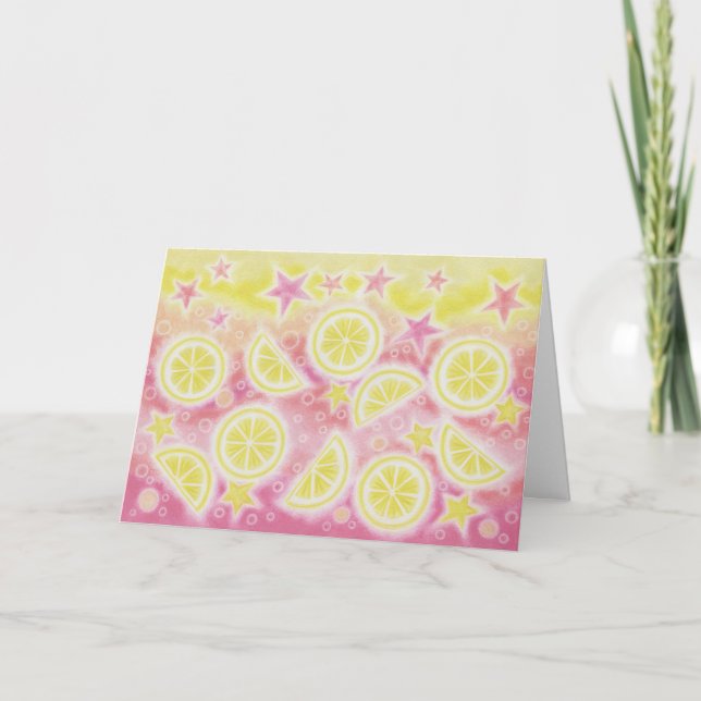 Pink Lemonade 'Congratulations!' greetings card (Front)