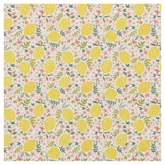 Pink Lemonade Flower Fabric (Close Up)