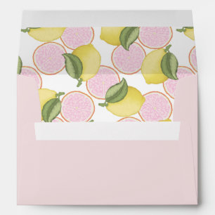 Pink Lemonade Lemon Birthday Party Envelope