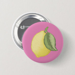 Pink Lemonade Lemon Themed Birthday Party 6 Cm Round Badge
