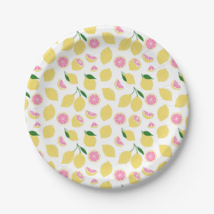 Pink Lemonade Paper Plate