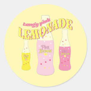Pink Lemonade Party Classic Round Sticker