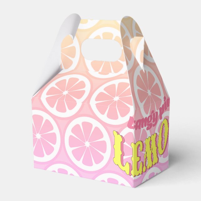 Pink Lemonade Party Favour Box (Back Side)