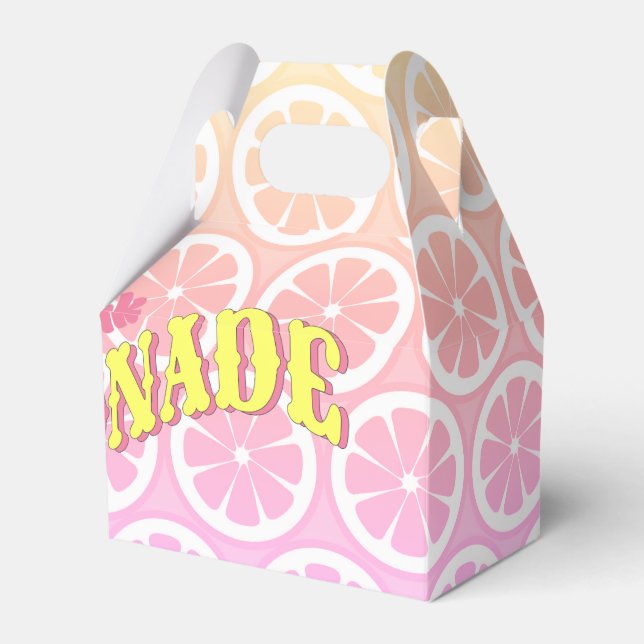Pink Lemonade Party Favour Box (Front Side)