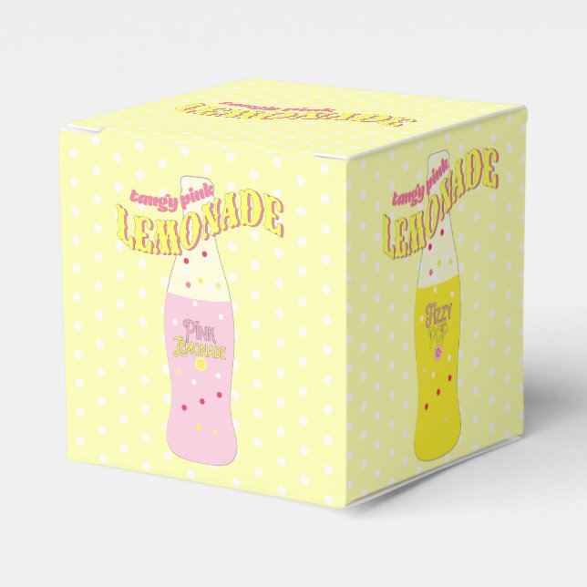 Pink Lemonade Party Favour Box (Front Side)