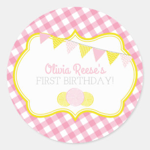 Pink Lemonade Party Sticker