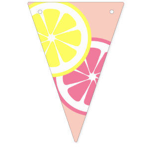 Pink Lemonade Party, yellow and pink Bunting
