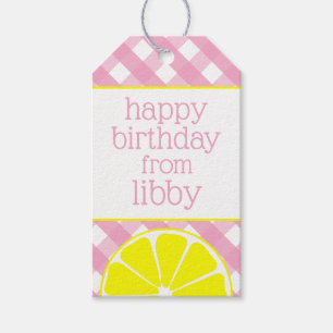 Pink Lemonade Personalised Gift Tags