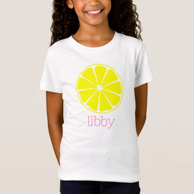 Pink Lemonade Personalised Lemon T-Shirt (Front)