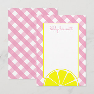 Pink Lemonade Personalised Note Cards