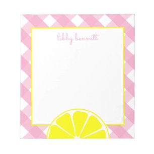 Pink Lemonade Personalised Notepad