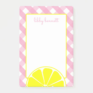Pink Lemonade Personalised Post-it Notepad