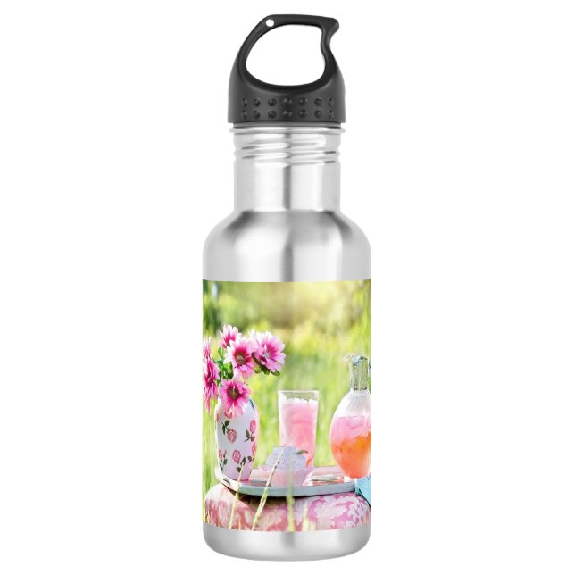 Pink lemonade picture 532 ml water bottle (Front)