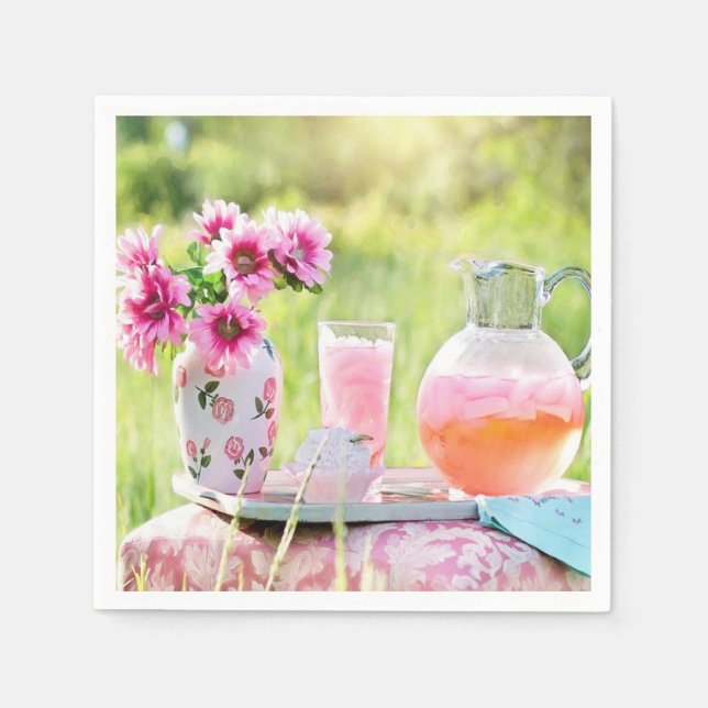 Pink lemonade picture napkin (Front)