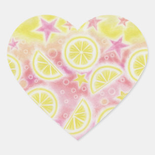 Pink Lemonade sticker heart