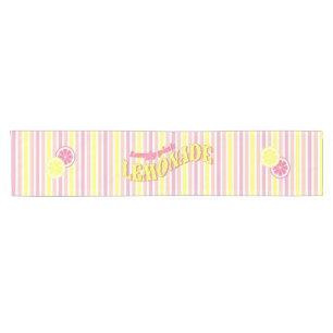 Pink Lemonade, yellow and pink Short Table Runner